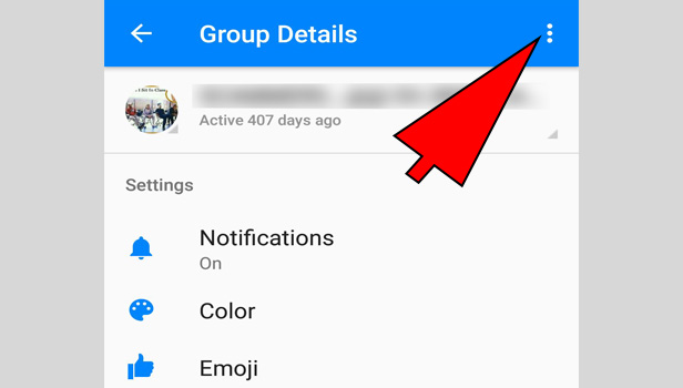 delete group on messenger