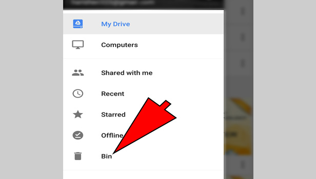 recover files from google drive