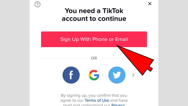 create TikTok account