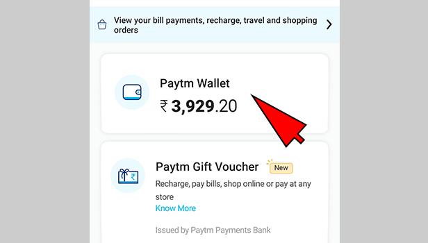 transfer money from bank account to paytm step 2
