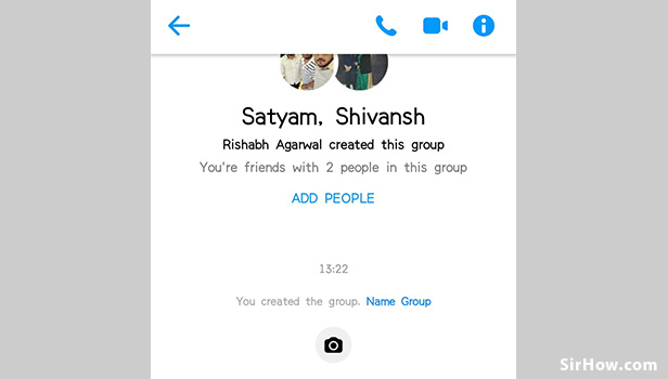 Start group chat on messenger