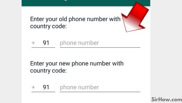 Change your WhatsApp number step 7