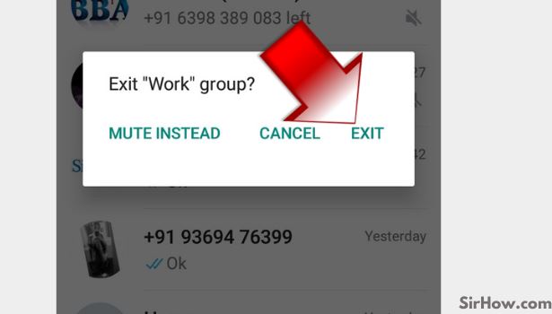 delete whatsapp group step 4