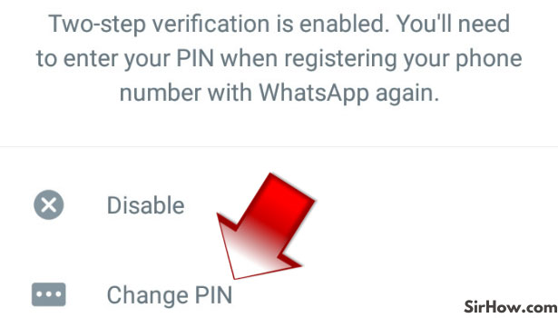Change WhatsApp Lock Step 6