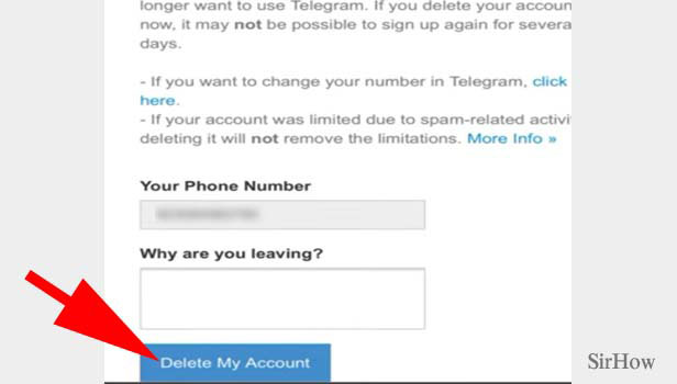 delete telegram account on mac step 6