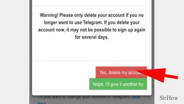 delete telegram account on mac step 7