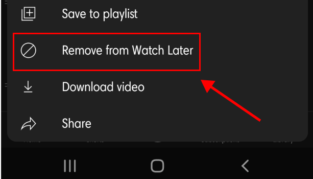 How to Delete Youtube Watch Later Videos Step 5
