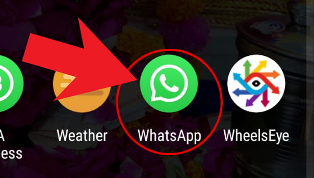 Open whatsapp app