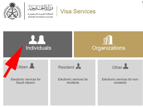 Apply Family Visit Visa in Saudi Arabia step-2